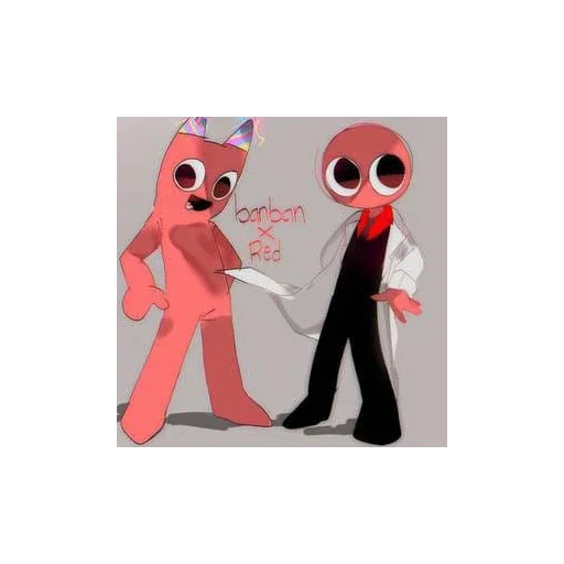 🍔 Стикер «Red / Rainbow friends» для Telegram