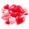 😍 Эмодзи «красные эмодзи» для Telegram