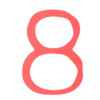 🤍 Эмодзи «red and white font» для Telegram