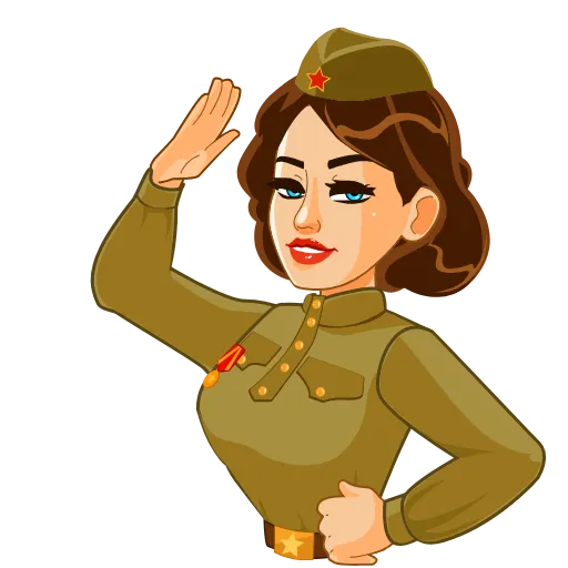 👋 Стикер «Red Army Girl» для Telegram