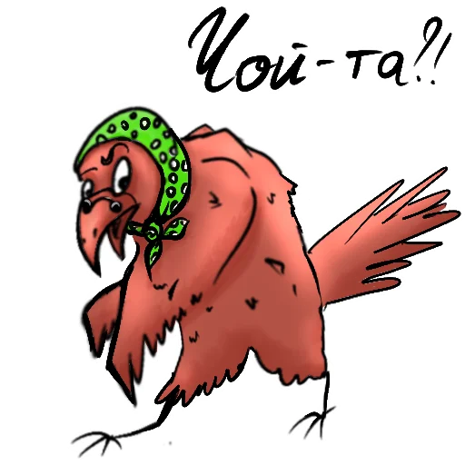 😳 Стикер «Red crow» для Telegram