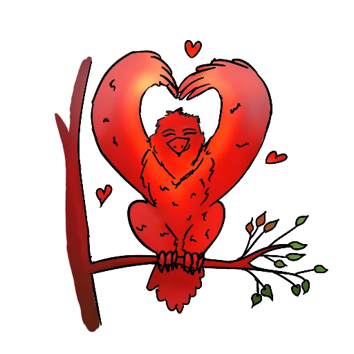 ❤️‍🔥 Стикер «Red crow» для Telegram