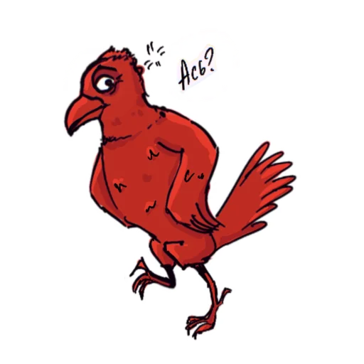😳 Стикер «Red crow» для Telegram