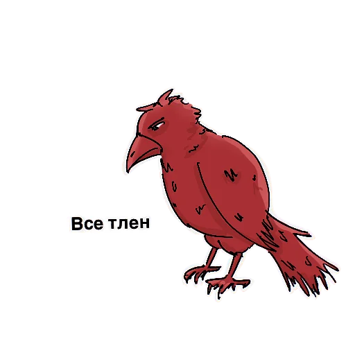 🤮 Стикер «Red crow» для Telegram