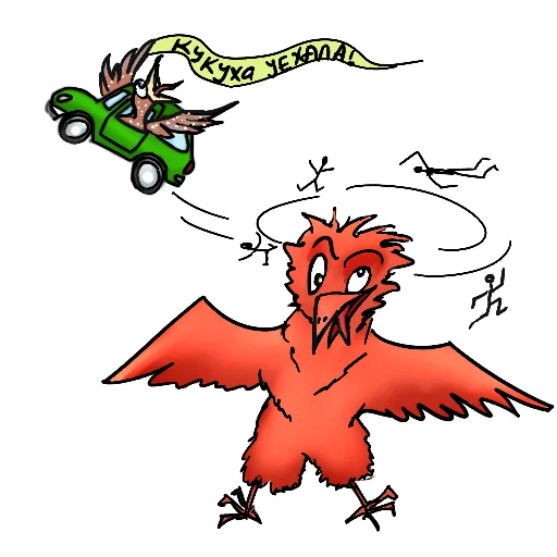 😵‍💫 Стикер «Red crow» для Telegram