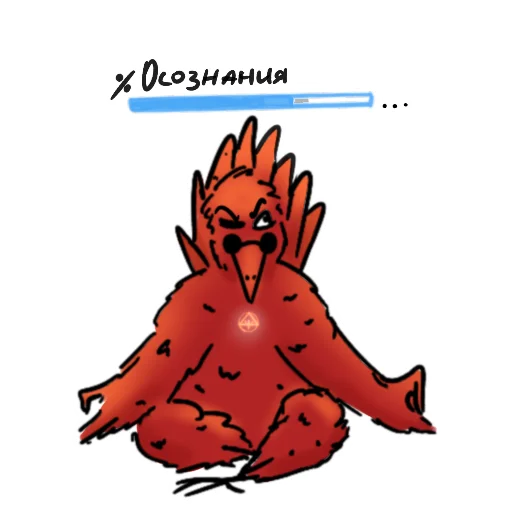 💡 Стикер «Red crow» для Telegram