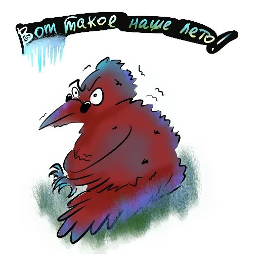 ☃️ Стикер «Red crow» для Telegram