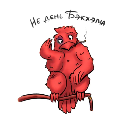 🤕 Стикер «Red crow» для Telegram