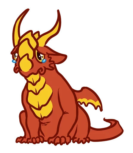 😗 Стикер «Red Dino» для Telegram