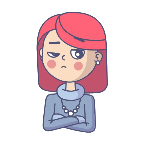 😒 Стикер «Red Elizabeth» для Telegram