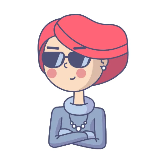 😉 Стикер «Red Elizabeth» для Telegram
