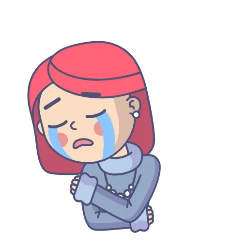 😭 Стикер «Red Elizabeth» для Telegram