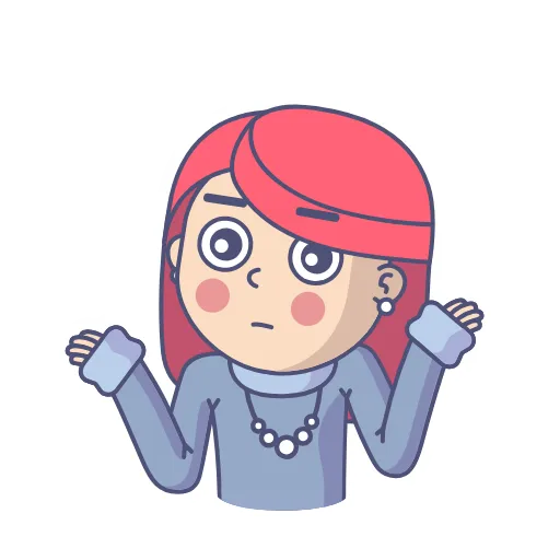 🤷‍♀️ Стикер «Red Elizabeth» для Telegram
