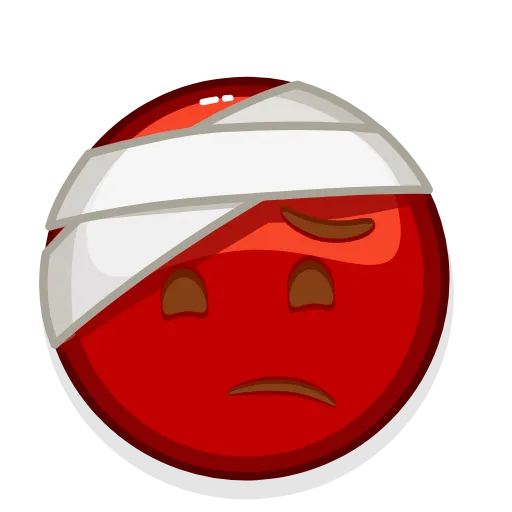 🤕 Стикер «Red Emoji» для Telegram