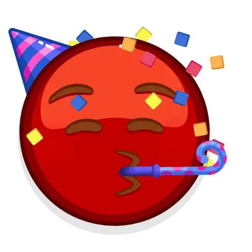 🥳 Стикер «Red Emoji» для Telegram