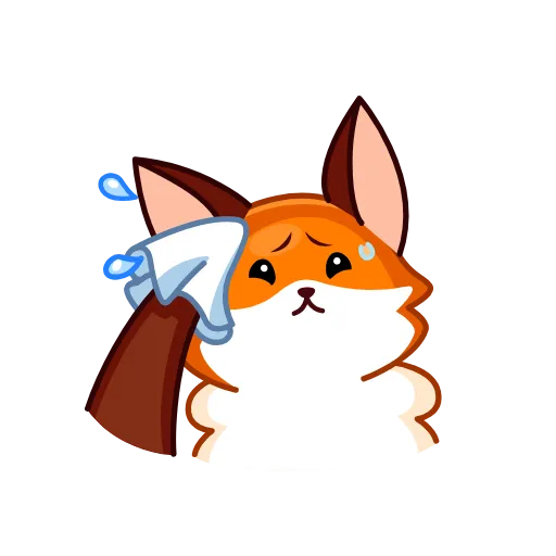 😰 Стикер «Red Fox» для Telegram