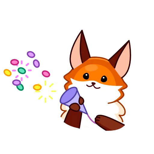 🥳 Стикер «Red Fox» для Telegram