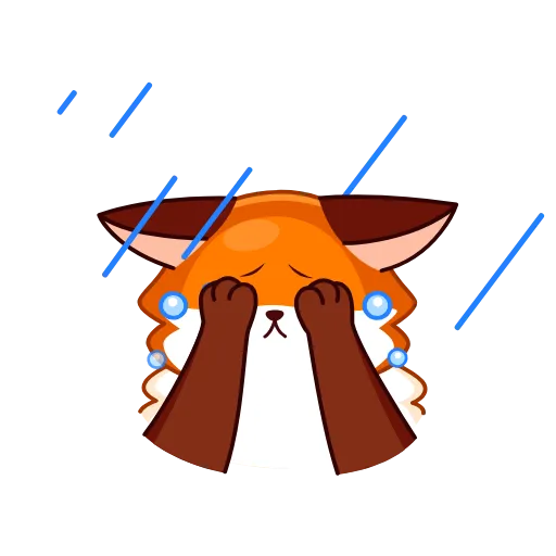 😭 Стикер «Red Fox» для Telegram