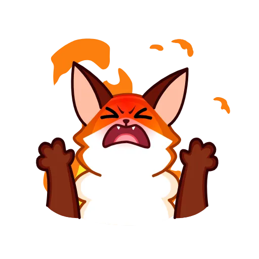 😡 Стикер «Red Fox» для Telegram