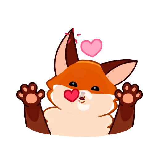 😘 Стикер «Red Fox» для Telegram
