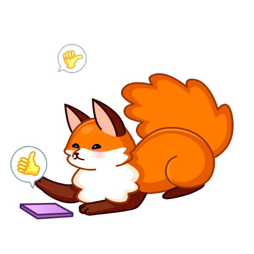 👍 Стикер «Red Fox» для Telegram