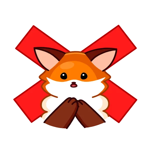 🙅‍♀️ Стикер «Red Fox» для Telegram
