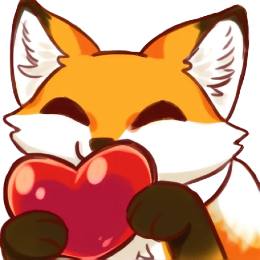 ❤ Стикер «Red Fox» для Telegram