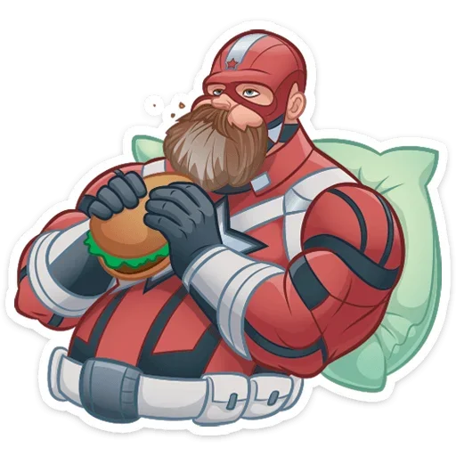 🍔 Стикер «Красный Страж» для Telegram