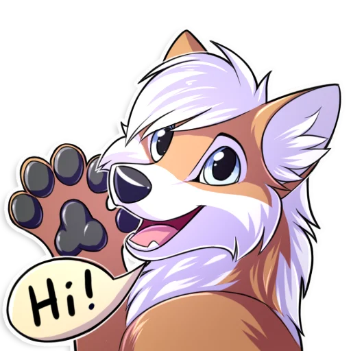 👋 Стикер «Redline the fox» для Telegram