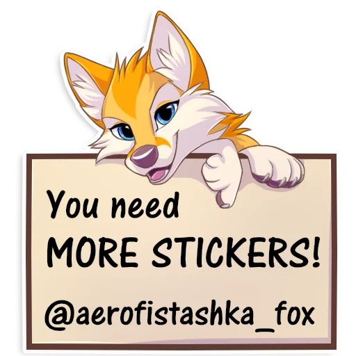 👌 Стикер «Redline the fox» для Telegram