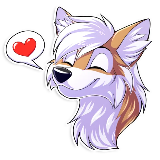 ❤️ Стикер «Redline the fox» для Telegram