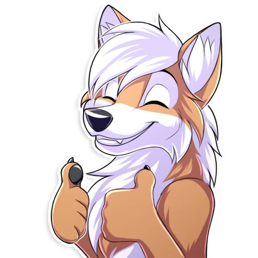 👍 Стикер «Redline the fox» для Telegram