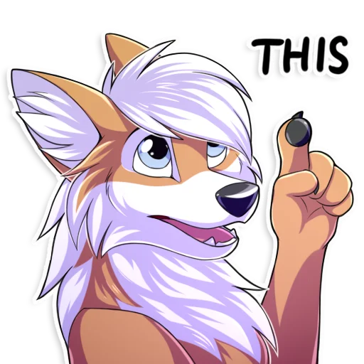 ☝️ Стикер «Redline the fox» для Telegram