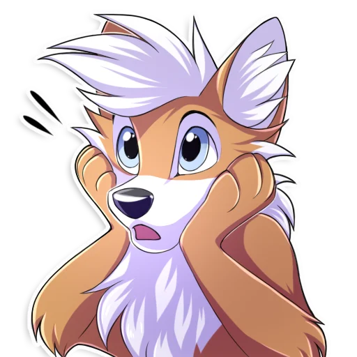 😱 Стикер «Redline the fox» для Telegram