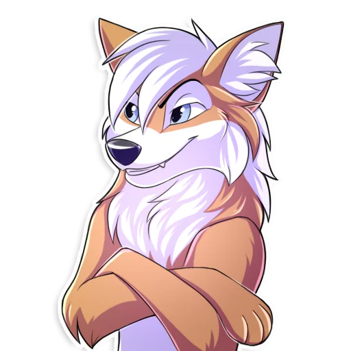 😈 Стикер «Redline the fox» для Telegram