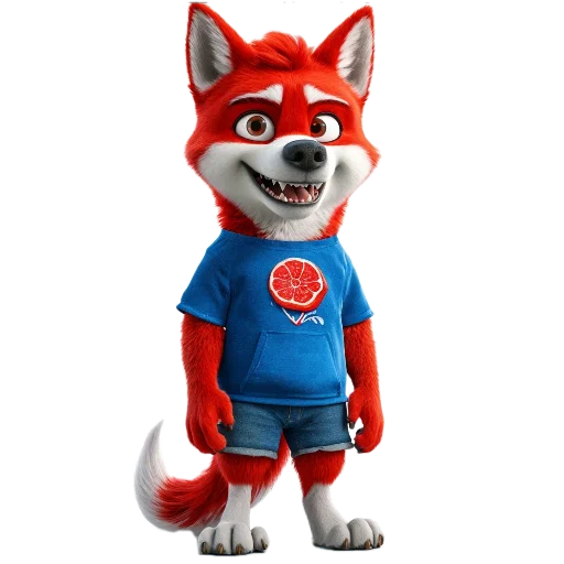 🧸 Стикер «Red mini hasky» для Telegram