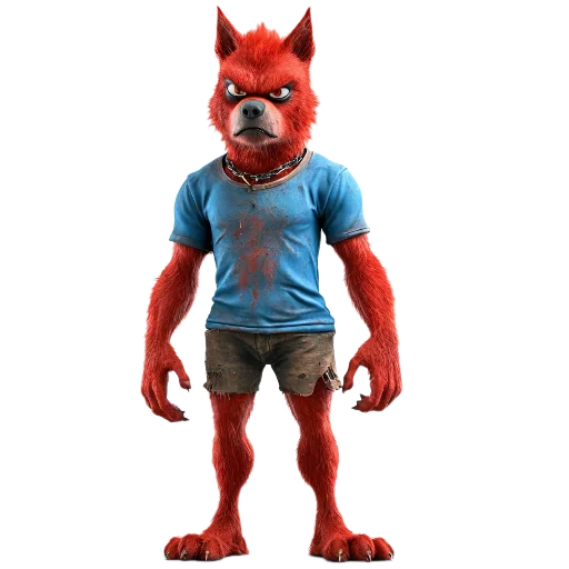🧸 Стикер «Red mini hasky» для Telegram