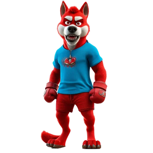 🧸 Стикер «Red mini hasky» для Telegram
