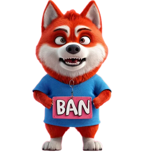 🧸 Стикер «Red mini hasky» для Telegram