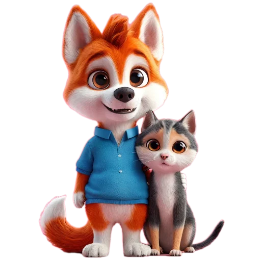 🐱 Стикер «Red mini hasky» для Telegram
