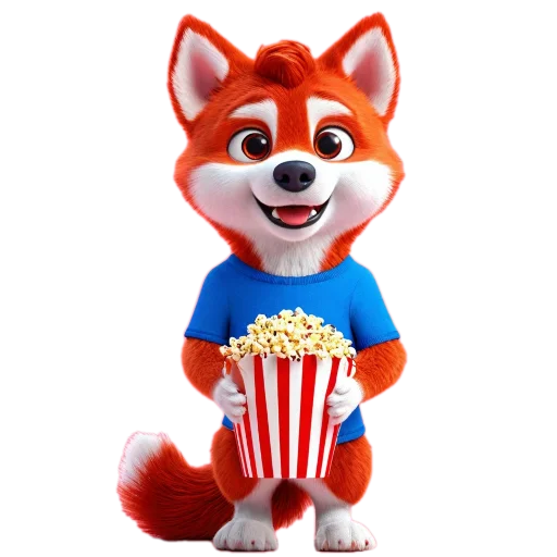 🧸 Стикер «Red mini hasky» для Telegram