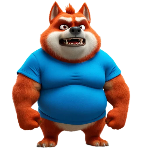🧸 Стикер «Red mini hasky» для Telegram