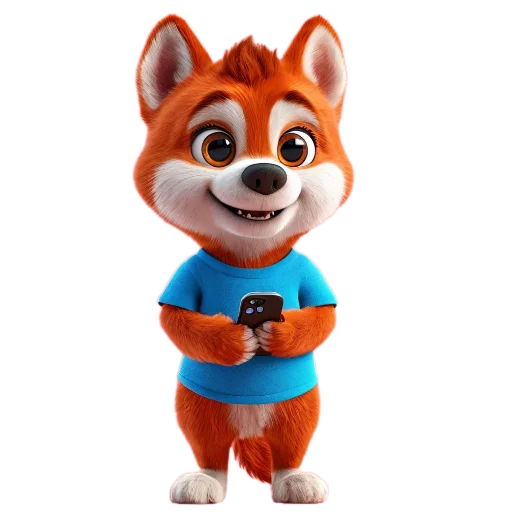 🧸 Стикер «Red mini hasky» для Telegram