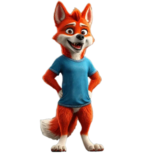 🧸 Стикер «Red mini hasky» для Telegram