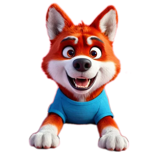 🧸 Стикер «Red mini hasky» для Telegram
