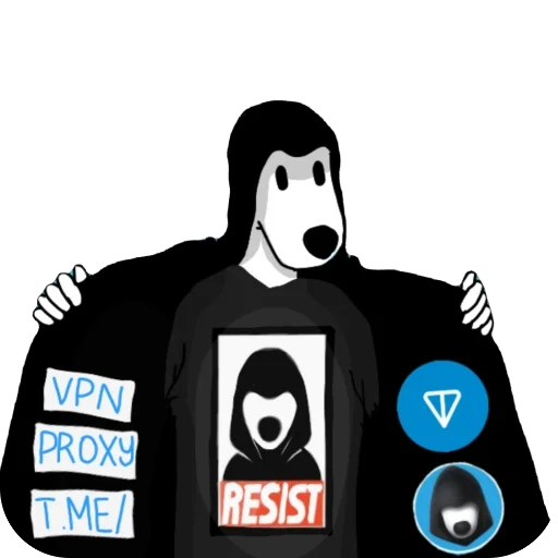 🫥 Стикер «Resistance Dog Army» для Telegram