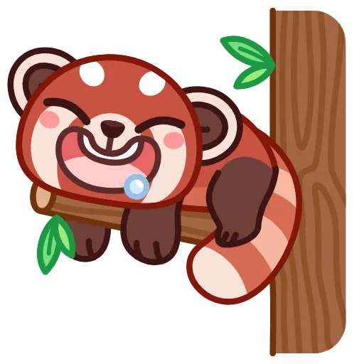 😴 Стикер «Красная Панда» для Telegram