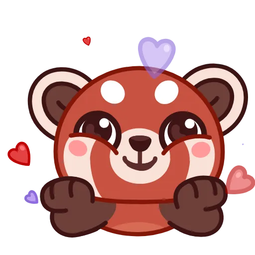 🥰 Стикер «Красная Панда» для Telegram
