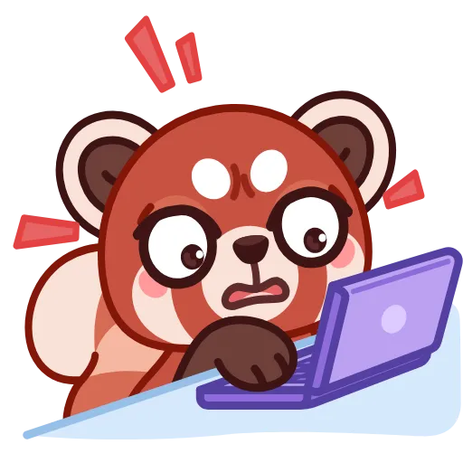👨‍💻 Стикер «Красная Панда» для Telegram