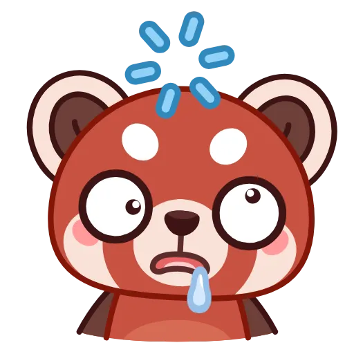 😵‍💫 Стикер «Красная Панда» для Telegram
